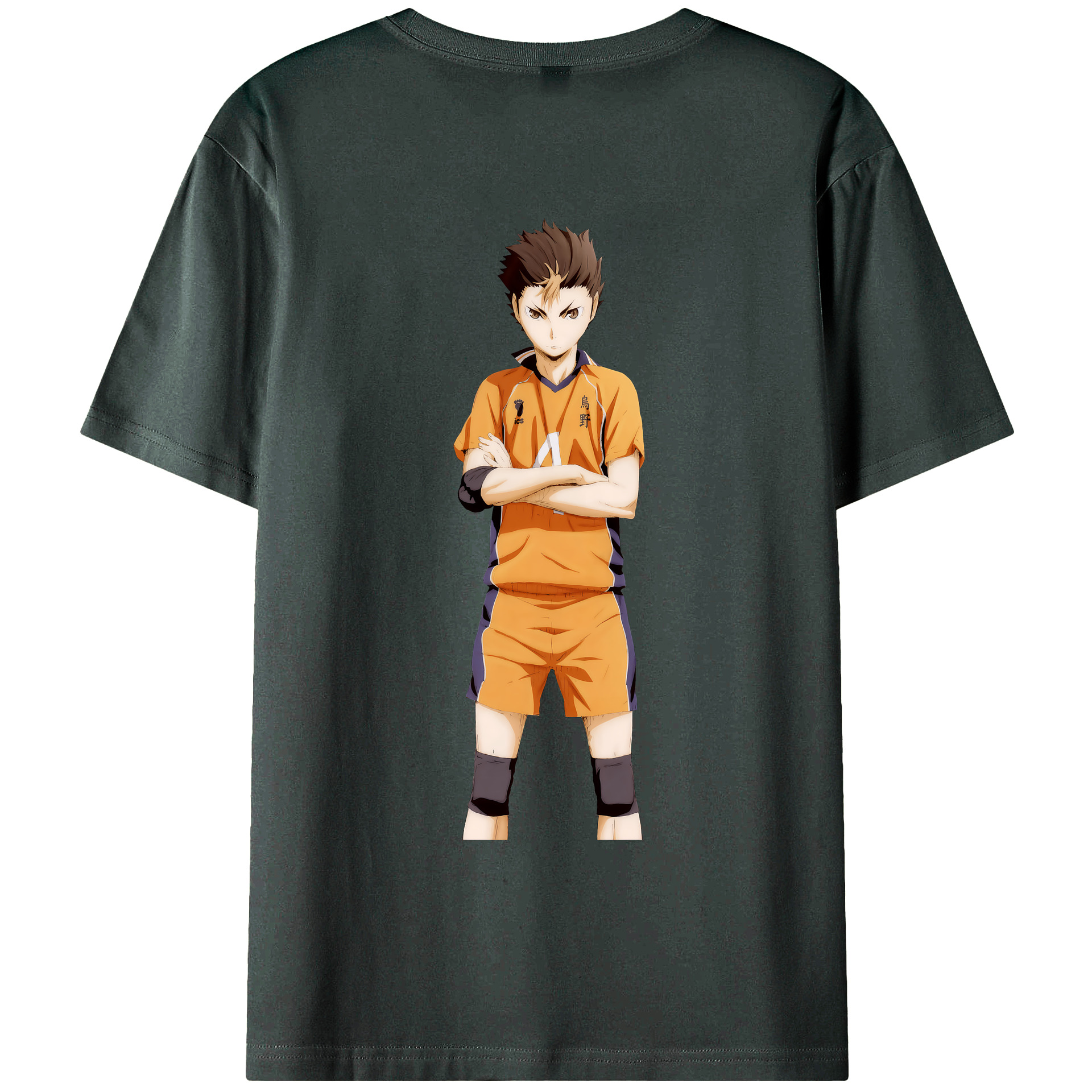 （画像用） ハイキュー!! Haikyu!! 綿100％ メンズ半袖Tシャツ（バックプリント） 通気性